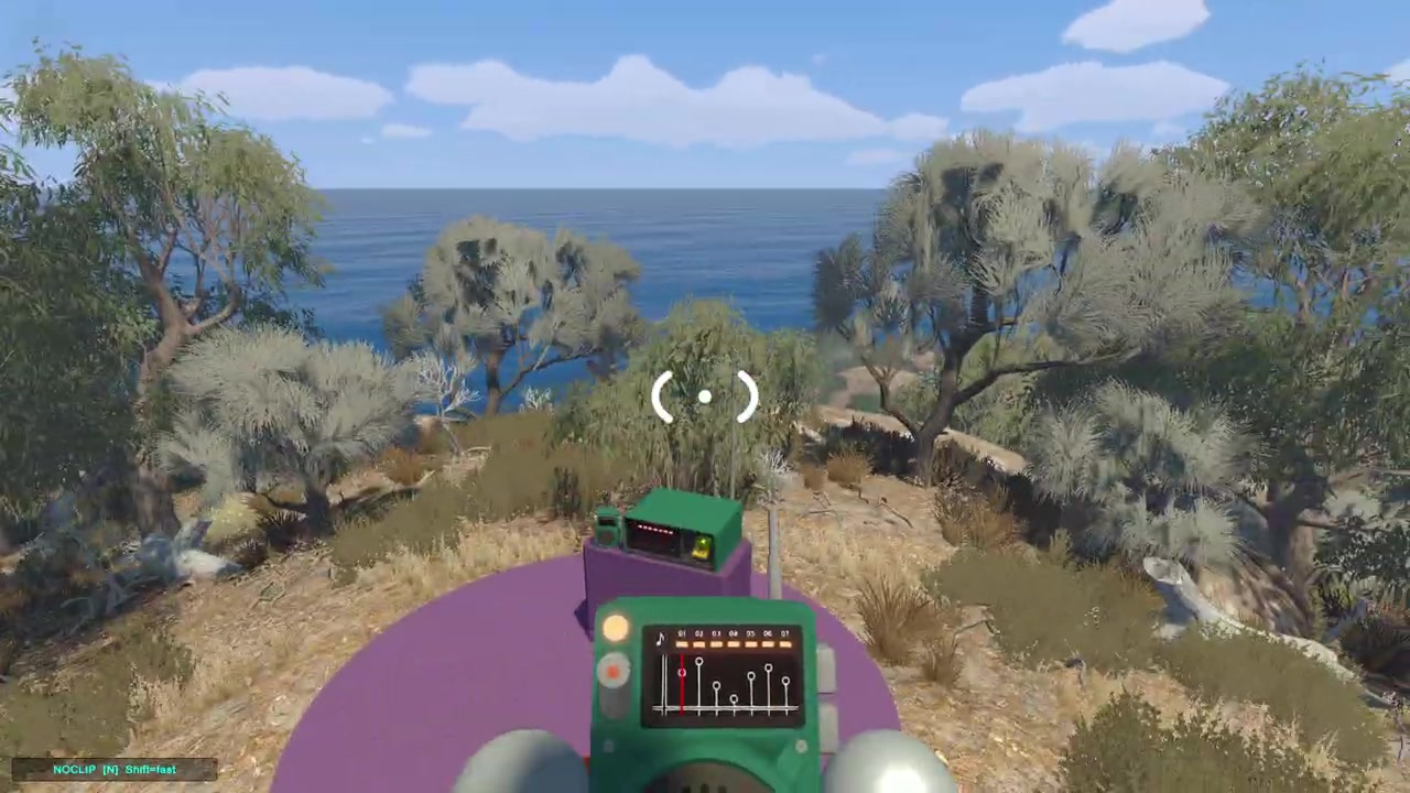 The second radio station on top of the southern mountain, behind the rope bridge crossing