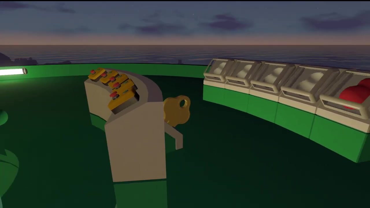 Opening the slot at the top of the Green Tower, where the figurines are deposited