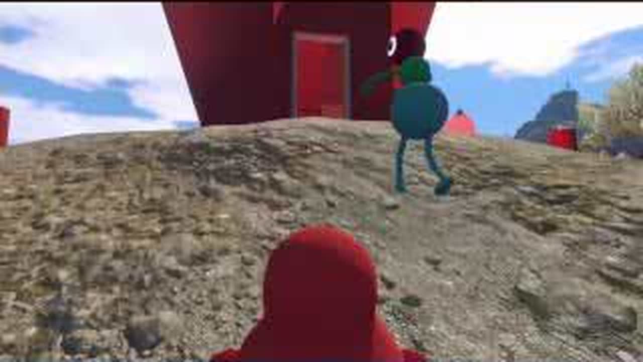 Timed tomato ball seated in the BIG WALK yellow maze receiver